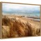 Pier Cove Beach With Autumn Grasses by Michelle Calkins 24-in. W x 18-in. H. Canvas Wall Art Print Framed in Natural